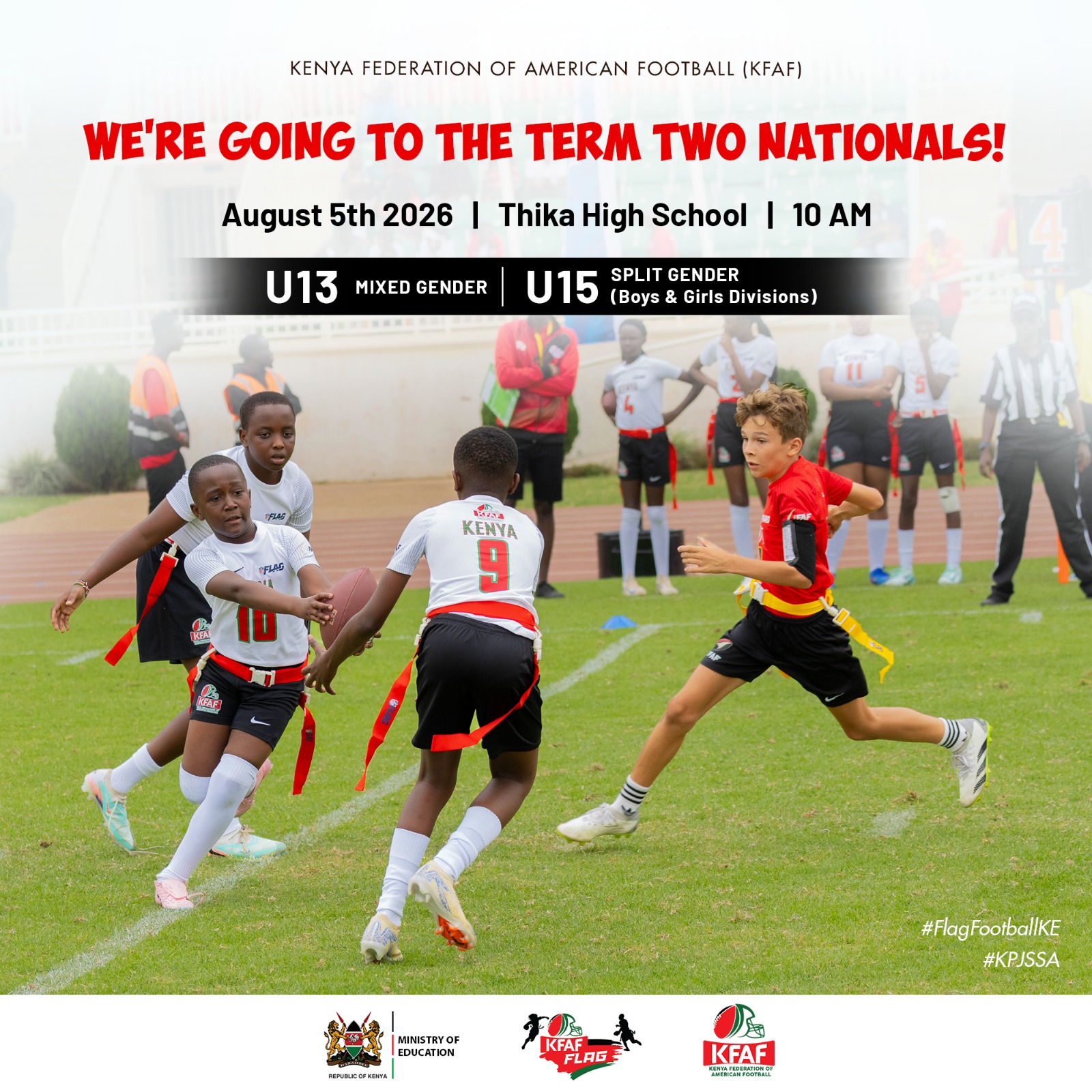 Flag Football Is At The Nationals, Live Demonstration 5 August 2026 - American Football Kenya